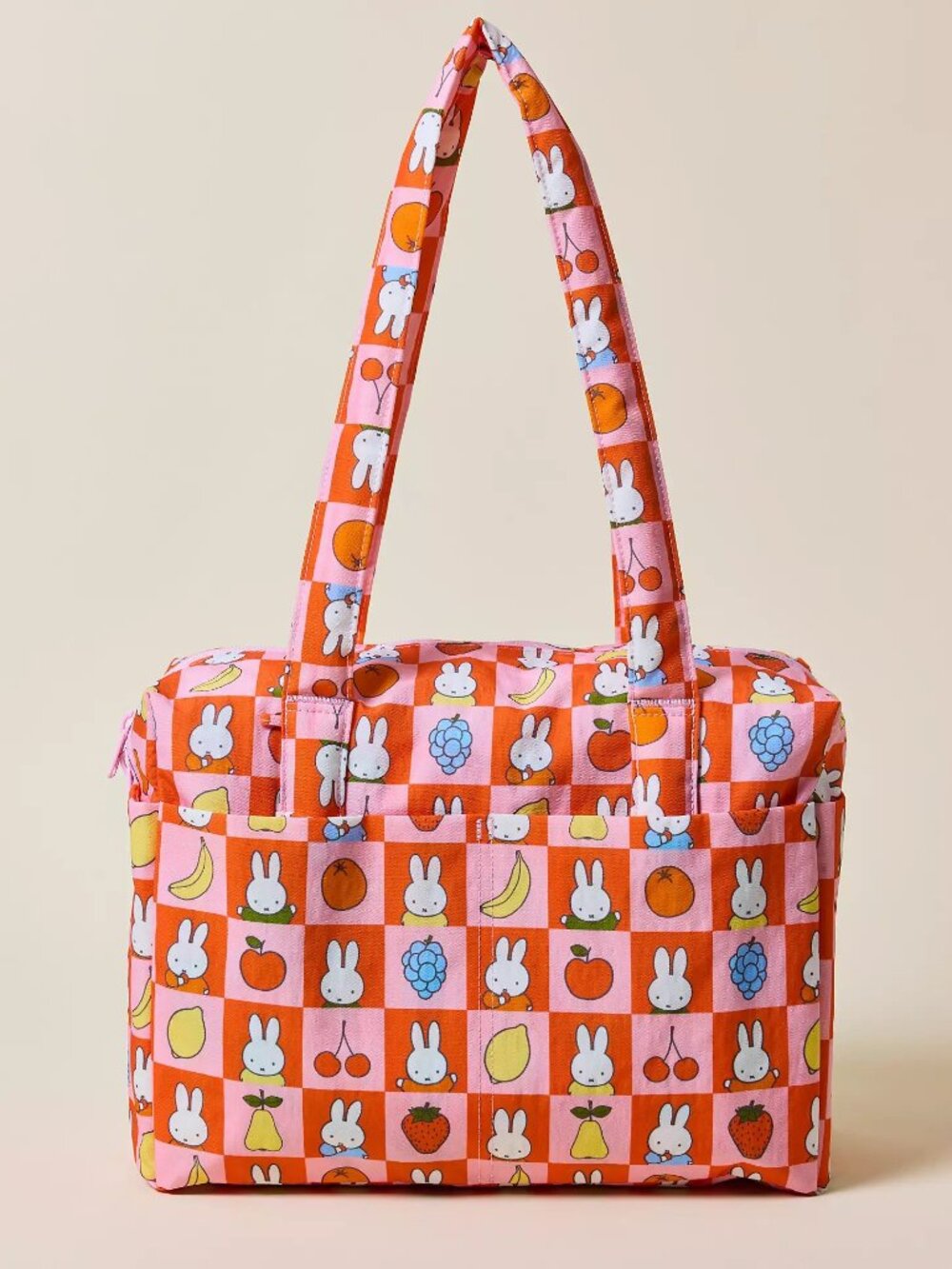 NWT Baggu Everyday Cloud Bag - Checkered Fruit Miffy
